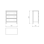 Сага Комод 3 ящика