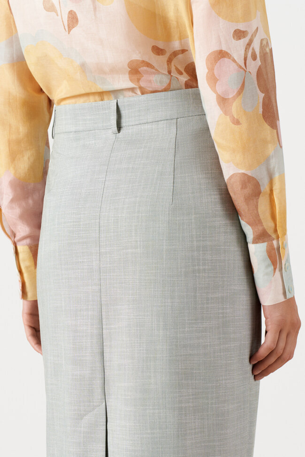 4877 Юбка женская (серо-зеленый)