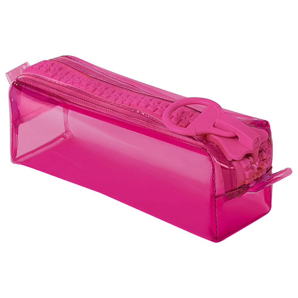 Пенал BRAUBERG с объемной "тракторной" молнией 1 отделение ПВХ 22х8х6 5 см "Ultra pink" (2 штуки в упаковке)