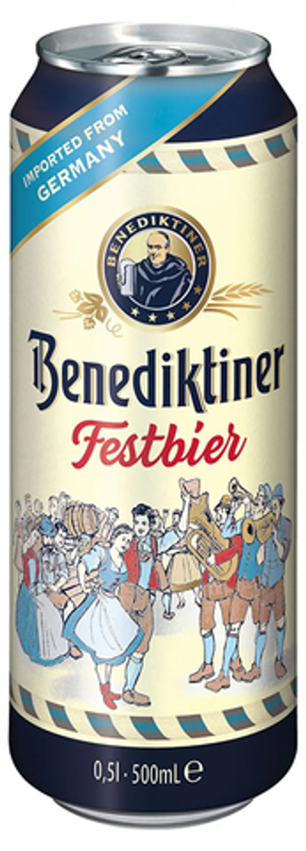 Пиво Бенедиктинер Фестбир / Benediktiner Festbier 0.5 - банка