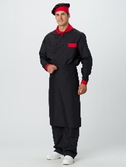Костюм повара Су-Шеф (тк.ТиСи), черный/красный