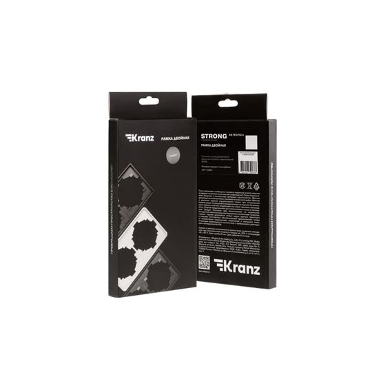 Рамка STRONG 2-постовая графит KRANZ