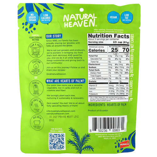 Natural Heaven, Hearts of Palm, спагетти, 255 г (9 унций)