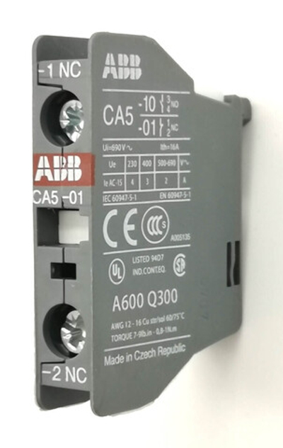 2шт Дополнительный контакт ABB CA5-01, 1НЗ, фронтальный (для A9-110, N) 1SBN010010R1001