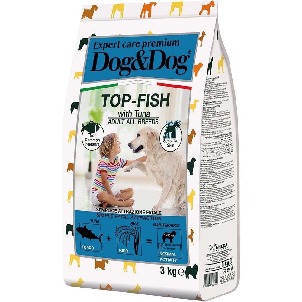 Сухой корм Dog&amp;Dog Expert Premium Top-Fish с тунцом для взрослых собак 3 кг