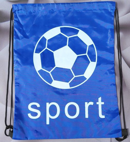 Мешок- рюкзак полиэстр Футбол, васильковый