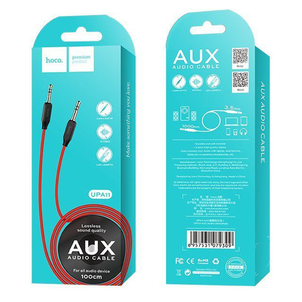 Кабель AUX [3.5 mm - 3.5 mm] Hoco UPA-11 Черный