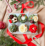 «Новогодний калейдоскоп»: набор из 6 шоколадных горшочков с праздничным декором