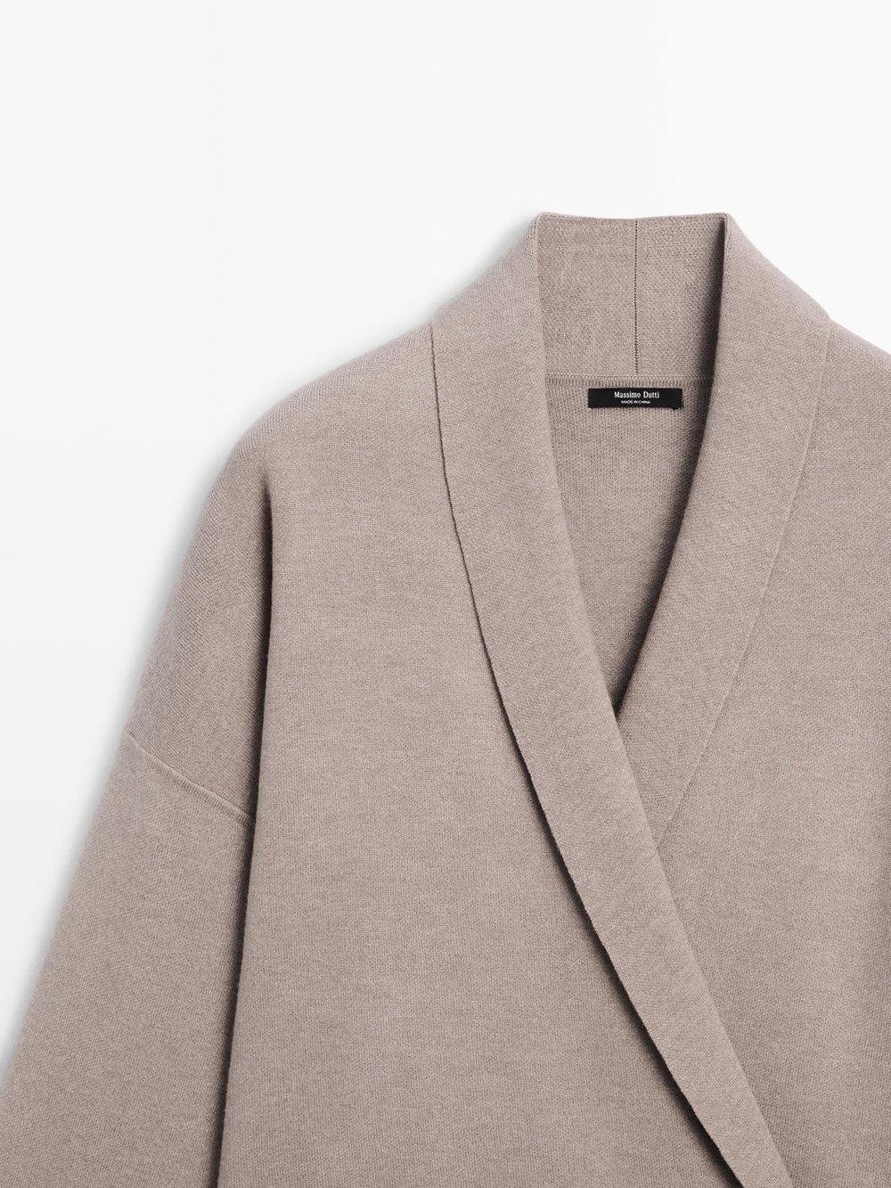 Massimo Dutti Двубортный вязаный свитер, серый