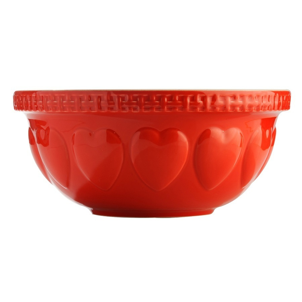 Миска hearts 29 см красная