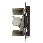 Розетка компьютерная 2-местная RJ-45 (механизм) STEKKER GLS00-7109-04, серия Катрин, шоколад 50006