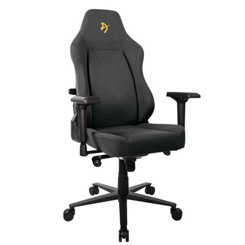 Компьютерное кресло (для геймеров) Arozzi Primo Woven Fabric Black - Gold logo, Золотой
