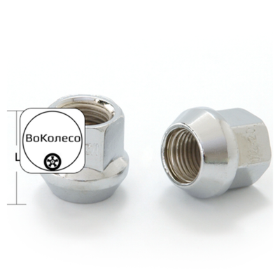 Гайка M12x1,25 (21) hex17 конус, открытая CH (КИТАЙ) H-1156