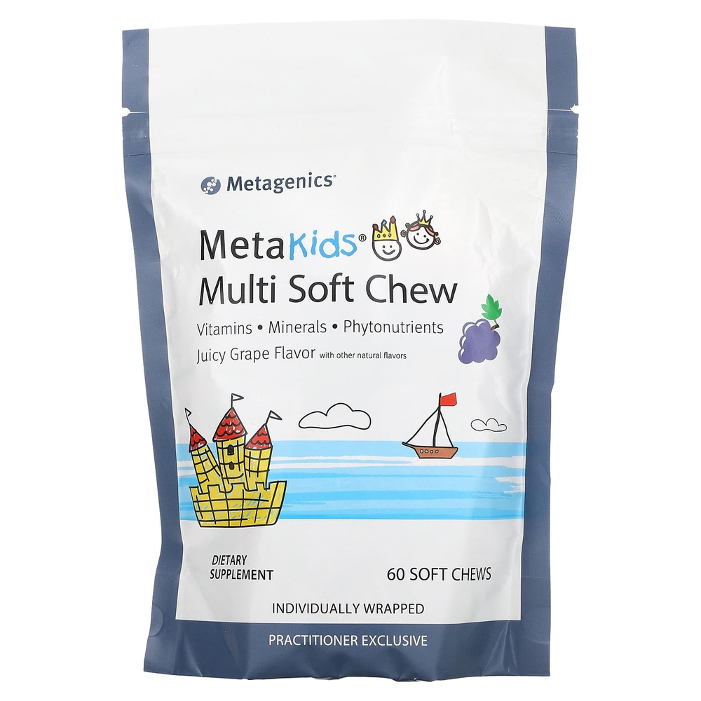 Metagenics, MetaKids, Multi Soft Chew, сочный виноград, 60 жевательных таблеток
