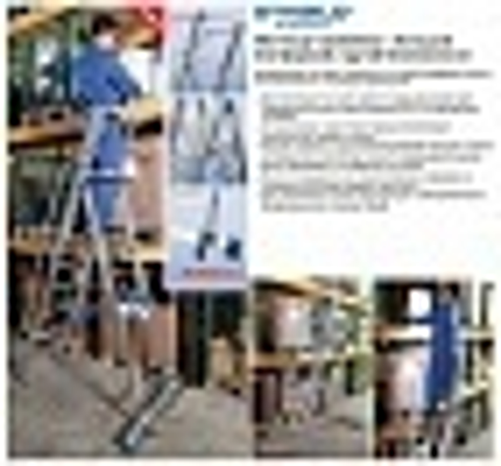 Стремянка с большой площадкой и дугой безопасности серии Stabilo 6 ступеней 127501