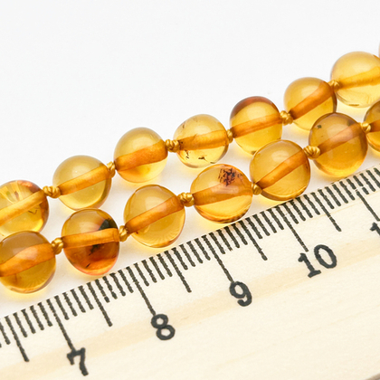 Янтарь бусины, фриформ, размер 6,9-7,4*6,7-7,2 мм, цена 10 шт (1/4 нити)