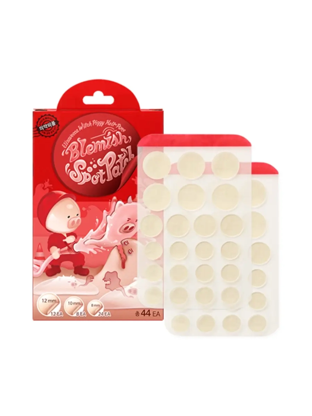ELIZAVECCA - ПАТЧИ ДЛЯ ЛИЦА ОТ АКНЭ WITCH PIGGY HELL-PORE BLEMISH SPOT PATCH, 44 ШТ