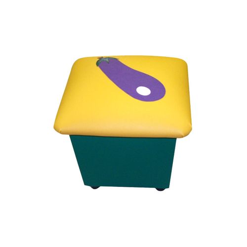 Пуфик с аппликацией Баклажан