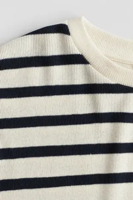H&M Лонгслив из рельефной ткани, белый