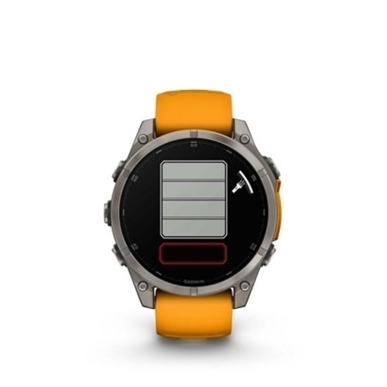 GPS Garmin Fenix 8 47 mm AMOLED Sapphire Titanium with Spark Orange Graphite Silicone Band 010 02904 11 WATCHSHOP.KZ
