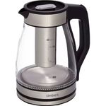 Чайник со съемным заварником TIMBERK T-EK27G02, 1,5 л, 1800 Вт, закрытый нагревательный элемент, стекло, стальной