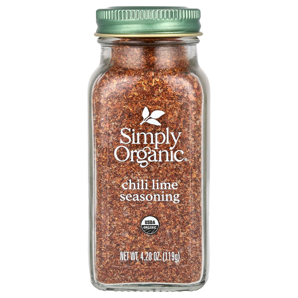 Simply Organic, Приправы из чили и лайма, 119 г (4,20 унции)