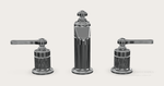 Смеситель для раковины Gessi Venti20, на 3 отверстия, средний, без донного клапана, цвет Chrome