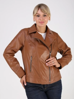 Кожаная куртка демисезонная косуха оверсайз