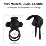 Эрекционное виброкольцо Power DUO clit cockring