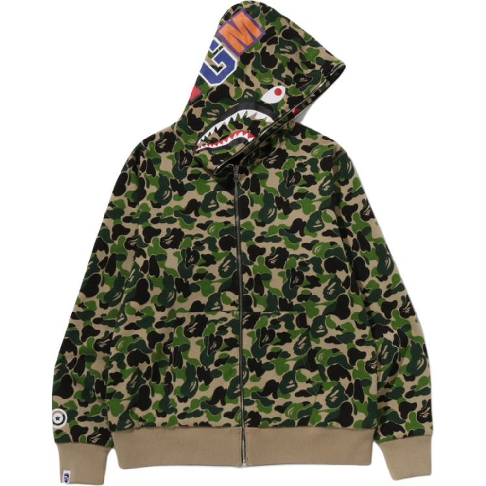 A Bathing Ape Bathing Ape Sweatshirts Moderate No Fleece Lined Zip Closure 0zxswmx08151p черный зеленый