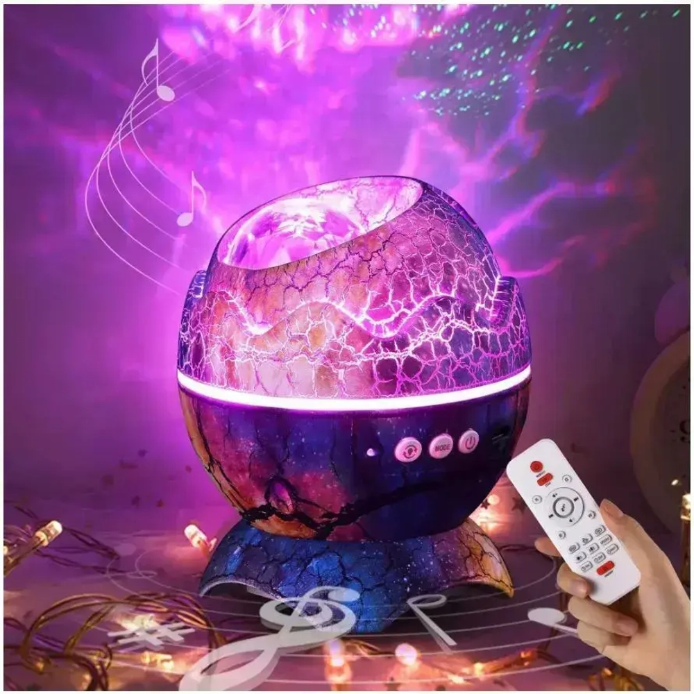 Ночник проектор Яйцо динозавра белый / Ночник проектор звездного неба / Яйцо дракона