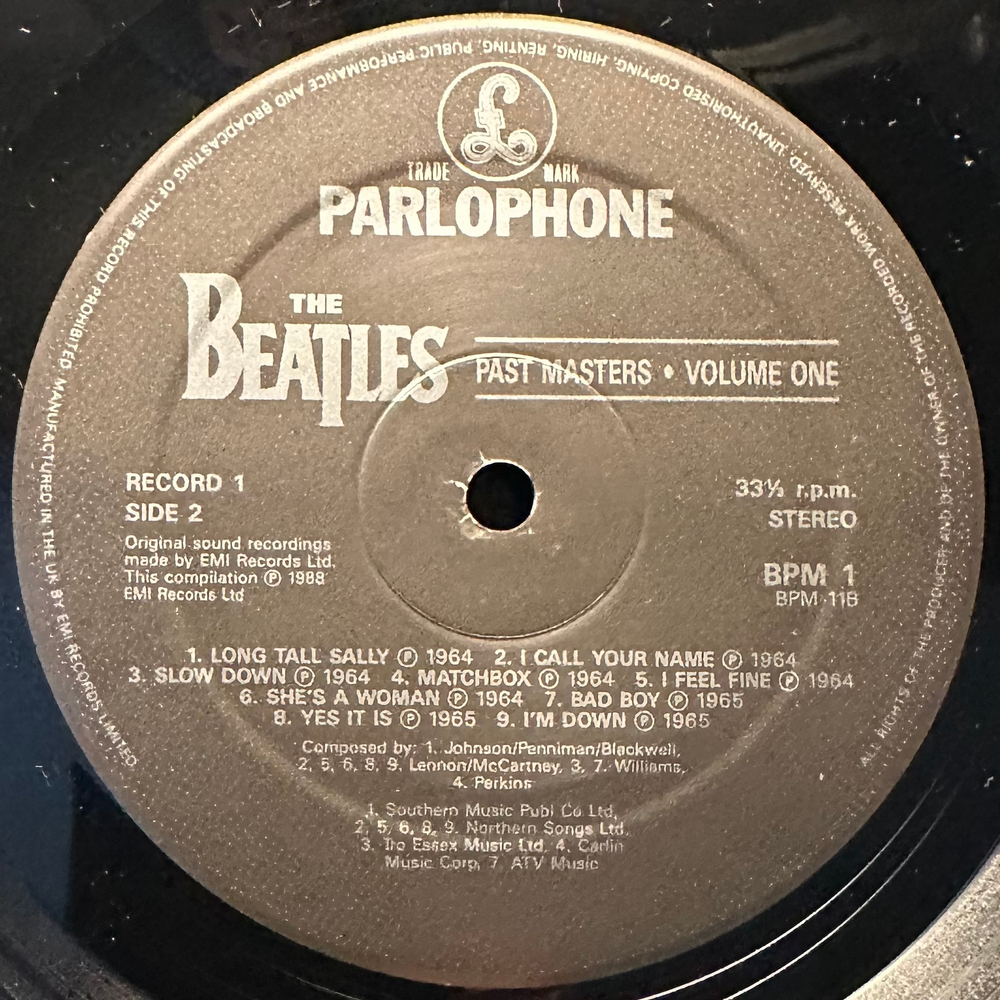 The Beatles - Past Masters 2LP (Англия 1992г.)
