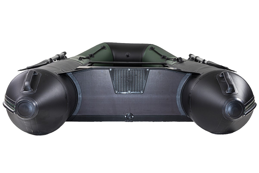 Броня-320 СК слань+киль зеленый-черный (Лодка ПВХ под мотор с усилением)