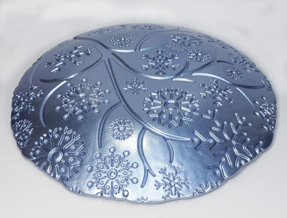 Блюдо для центра стола 36см IVV Снежные хлопья синее