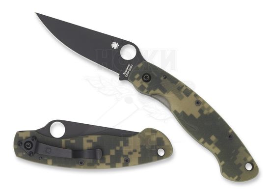 Складной нож Spyderco Military Camo C36GPCMOBK c клинком из стали CPM-S30V, рукоять G10