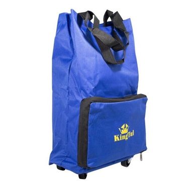 Сумка хозяйственная на 4 колесах с ручками и боковым карманом(140х265х460мм, карман-190х300мм, ? колес-39мм) KINGTUL KT-FN209-4
