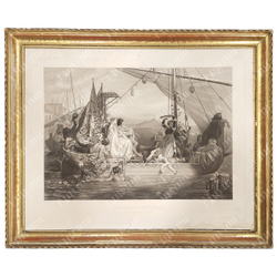 Жандрон Э. О., Леду Ж. Неаполь в XIV веке. Акватинта. Париж, до 1890