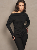 лонгслив утепленный со сборками