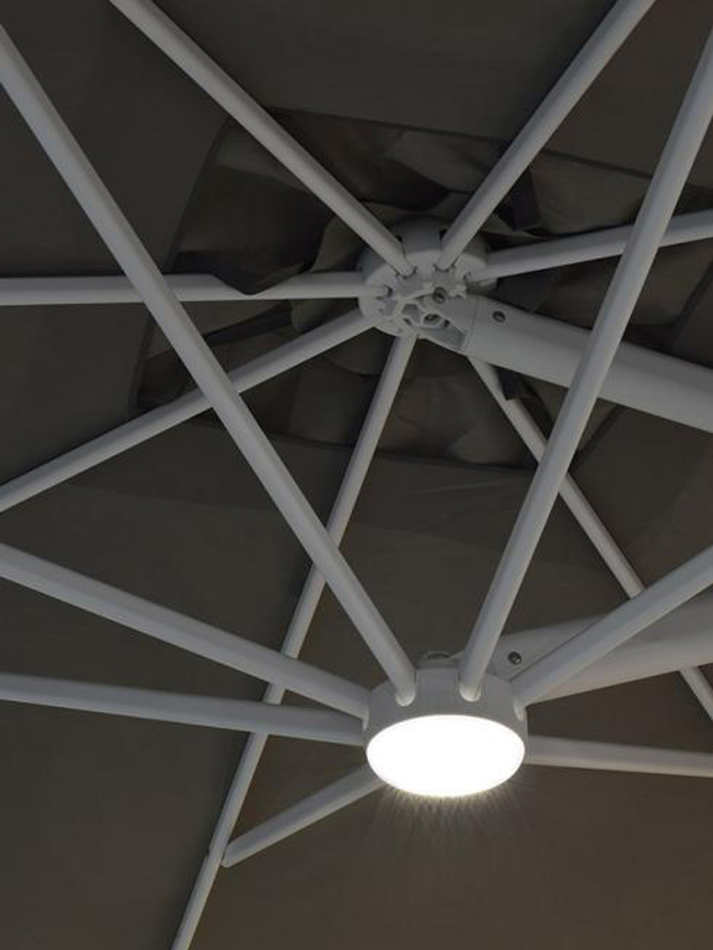 Комплект LED светильников для 2 куполов зонта (от сети) Scolaro Galaxia Dual, белый