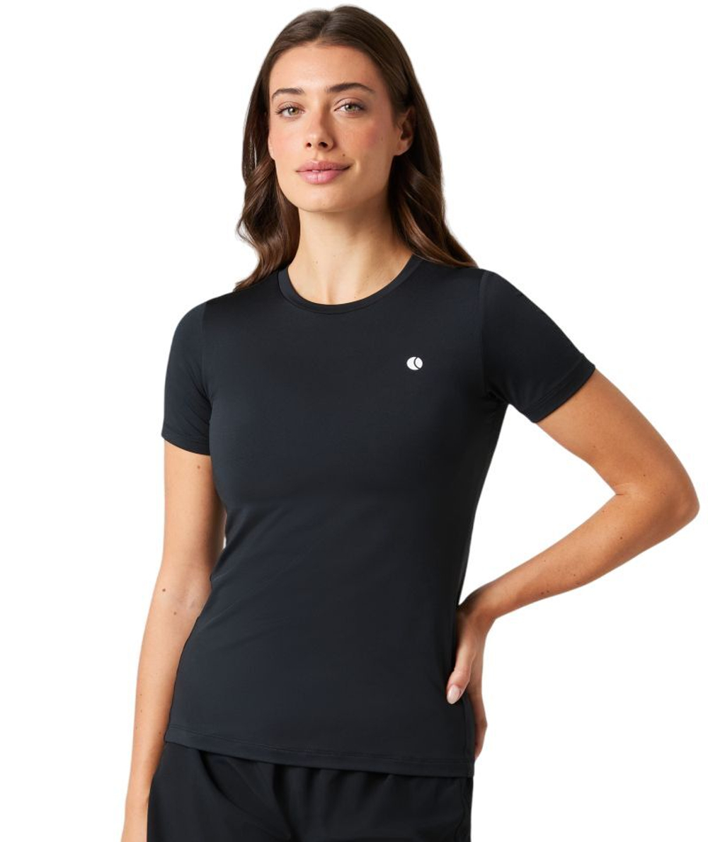 Женская теннисная футболка Bj_rn Borg Ace Slim - black beauty