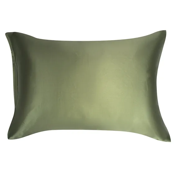 Наволочка из натурального шелка мятного цвета из коллекции essential