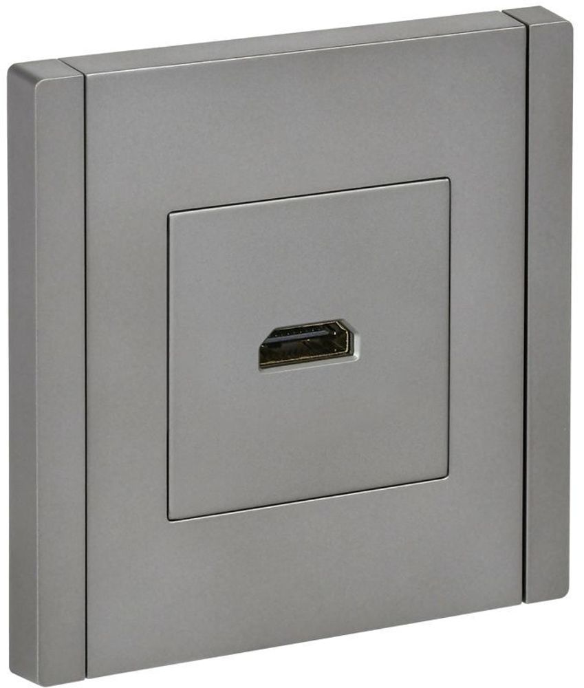 Розетка HDMI FORTE&amp;PIANO FP540 сталь IEK FP-H10-K46