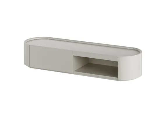 Тумба Lagom под ТВ 1 ящик 1 полка ширина 140 см (серо-бежевый)