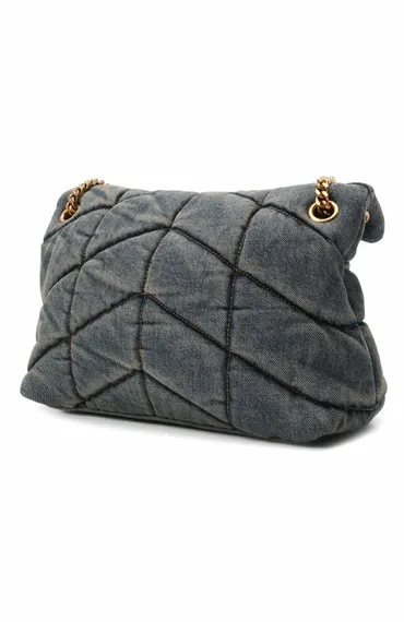 Сумка Saint Laurent Puffer Loulou Medium синий