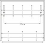 ВЕШАЛКА ЗМИ УЮТ 22 С ПОЛКОЙ ЧЕРНЫЙ ВСПУ22 Ч