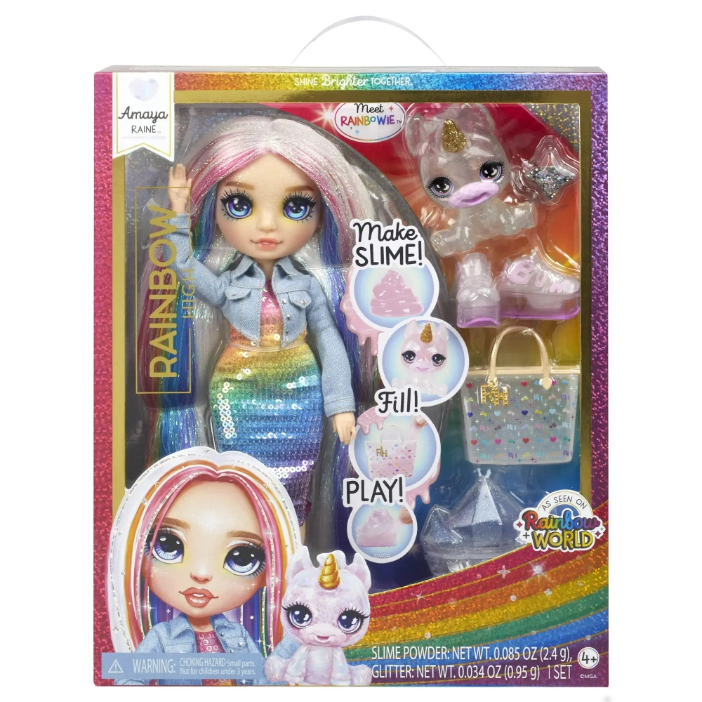 Кукла Rainbow High Amaya со слаймом и питомцем