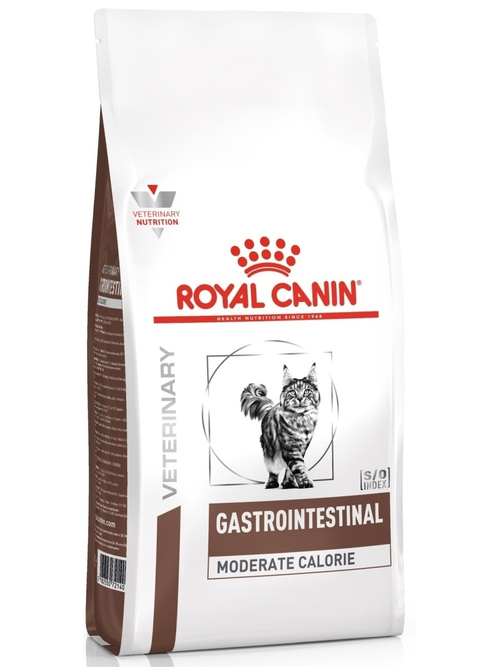 Сухой корм Royal Canin Gastrointestinal Moderate Calorie для кошек с избыточным весом и острых расст