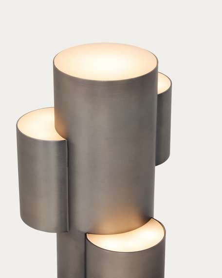 Переносная настольная лампа Adrina из темно-серого металла