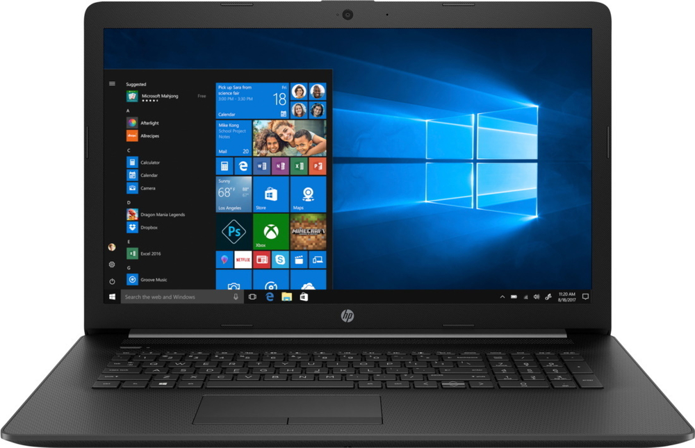 Ноутбук HP 17-by2019ur Pentium Gold 6405U/4Gb/SSD256Gb/Intel UHD Graphics/17.3;/IPS/FHD (1920x1080)/Windows 10/black/WiFi/BT/Cam 22Q63EA