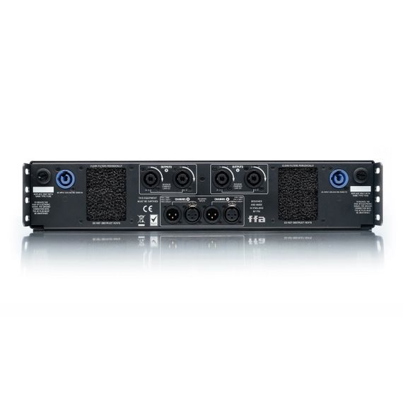 FUNKTION‑ONE FFA‑6000 двухканальный усилитель мощности (класс D), 2 × 1000 Вт (8 Ом), 2 × 1800 Вт (4 Ом), 2 × 3000 Вт (2 Ом).